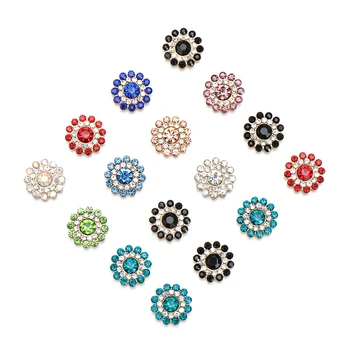 10 бр./опаковане. Копчета с кристали във формата на Цвете, 14 мм, Копчета за Шиене на Дрехи, Искрящи Кристални, Стъклени Каменни Аксесоари За вашия интериор, за Дрехи