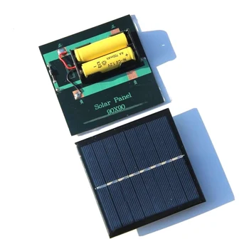 Нов Соларен панел с Мощност 1 W С Основание за AA батерии, Слънчеви батерии с Мощност 1 W 4 За Акумулаторна батерия 1,2 В 2xAA, Заряжающаяся директно, Нова