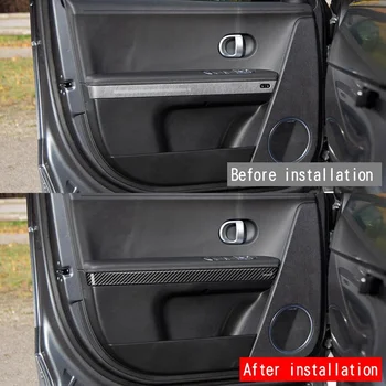 4 бр. автомобилни ленти за интериорна врата панели от въглеродни влакна, декоративна хастар, подходящ за Hyundai Aini Krypton 5 IONIQ 2022 +