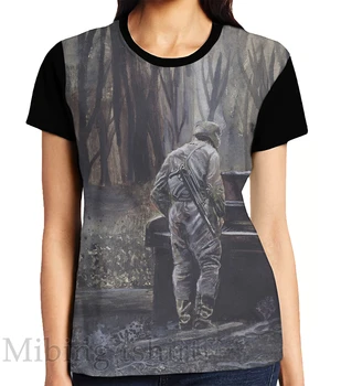 Мъжка тениска със забавна принтом, дамски потници, тениска с изображение на войната в Чечения, тениска с кръгло деколте и къс ръкав, ежедневни тениски