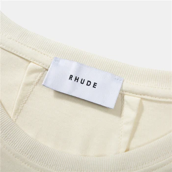 22SS Нова тениска от 100% памук RHUDE За мъже и жени е 1:1, тениски на най-доброто качество, блузи, чай