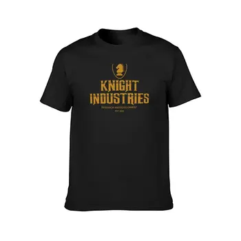 Тениска Knight Industries, забавни тениски, кавайная облекла, потници в големи размери, плътно прилепнали тениски за мъже