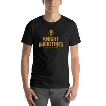 Тениска Knight Industries, забавни тениски, кавайная облекла, потници в големи размери, плътно прилепнали тениски за мъже