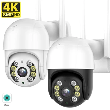WiFi PTZ камера 8MP 4K H. 265 Външна IP камера 4MP 5MP AI Следене на Сигурността Камера за Видеонаблюдение 3MP 1080P P2P Видеонаблюдение iCSee