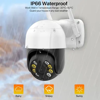 WiFi PTZ камера 8MP 4K H. 265 Външна IP камера 4MP 5MP AI Следене на Сигурността Камера за Видеонаблюдение 3MP 1080P P2P Видеонаблюдение iCSee