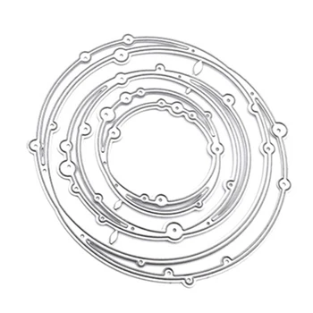 Кръгла рамка за рязане на метал, Грешен Геометричен кръг, Шаблон за релеф, под Формата на ножове за фотоалбума 