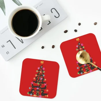 Поставка за пуловери с Коледна елха, Топлоустойчива подложка, за украса на масата и аксесоари, Подложка за сушене на чинии, Кафе мат